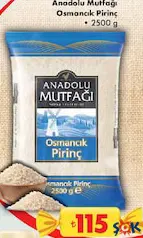 ANADOLU MUTFAĞI OSMANCIK PİRİNÇ 2,5 KG
